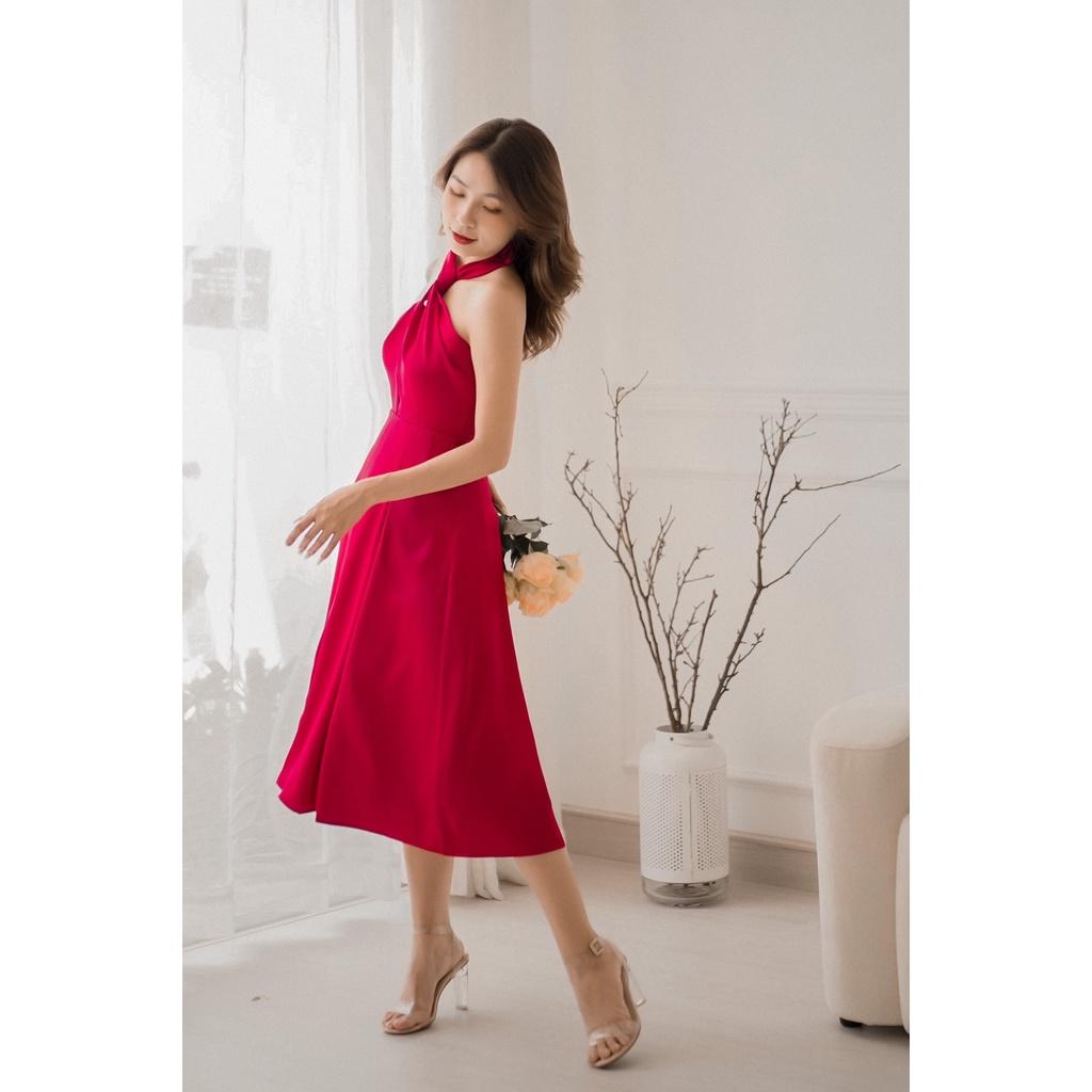 Tami Dress | Đầm dự tiệc cổ yếm midi Story.clothes thời trang nữ thiết kế