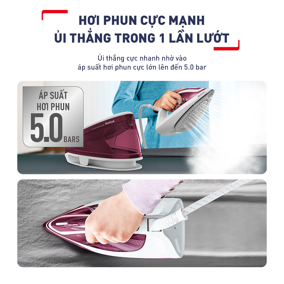 Bàn ủi hơi nước Tefal SV6110E0 - Hàng chính hãng