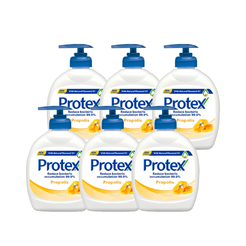 Bộ 6 Nước rửa tay diệt khuẩn Protex Propolis keo ong 250ml/chai