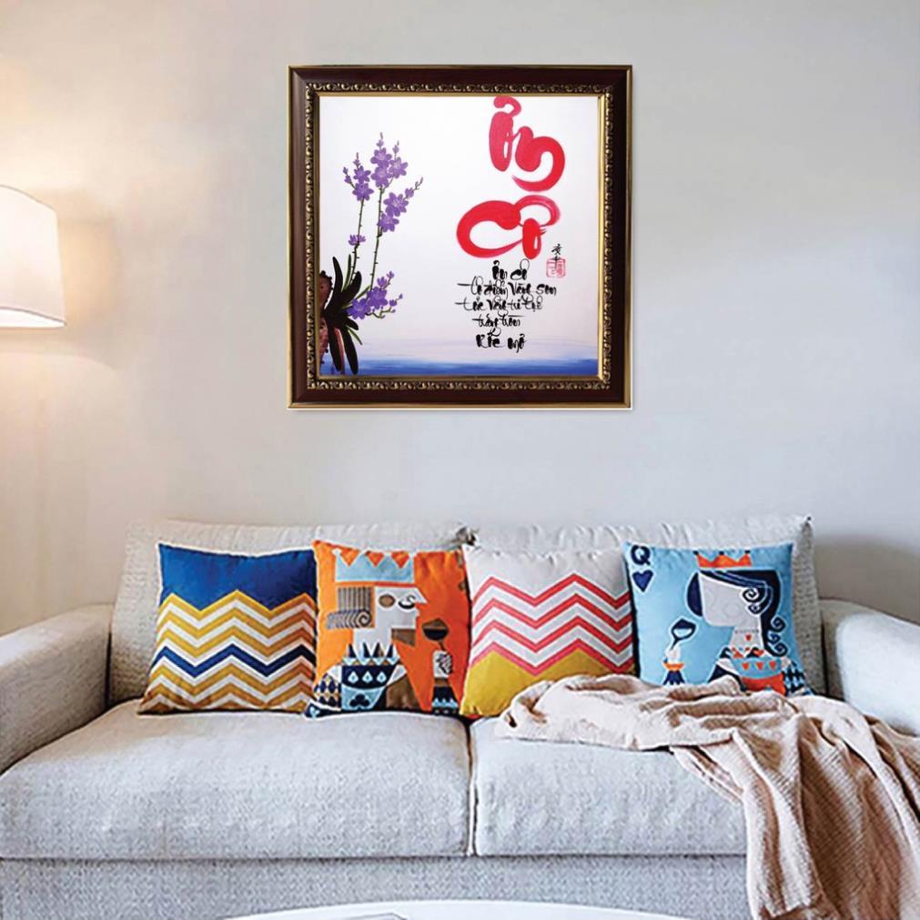 Tranh thư pháp treo tường, tranh thư pháp thầy cô, tranh treo tường chữ Phúc, tranh trang trí văn phòng, phòng khách