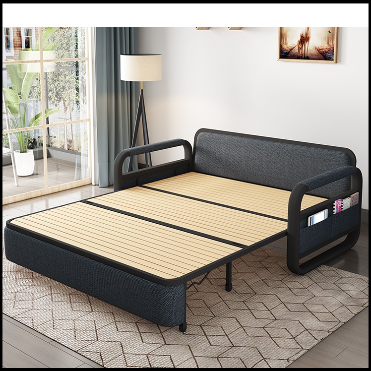 Giường Sofa Gấp Gọn Có Ngăn Chứa Đồ. Ghế Sofa Giường Đa Năng Kt 1m28 x 1m90 Tặng Kèm 2 Gối. Giường Ngủ Thông Minh Gấp Gọn. Sofa Giường Gấp Gọn Đa Năng