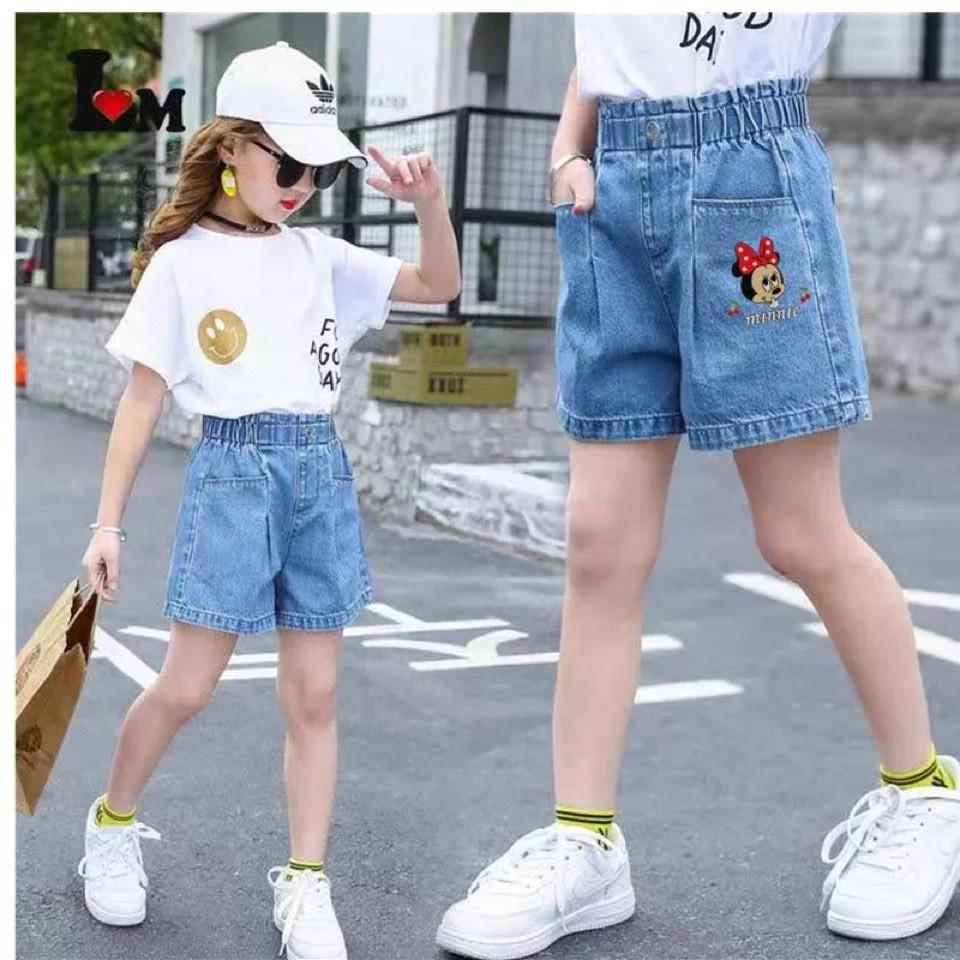 (QB3) Quần Short Phối Túi Phía Trước Đính Nút Dễ Thương Cho Bé Gái (110-160