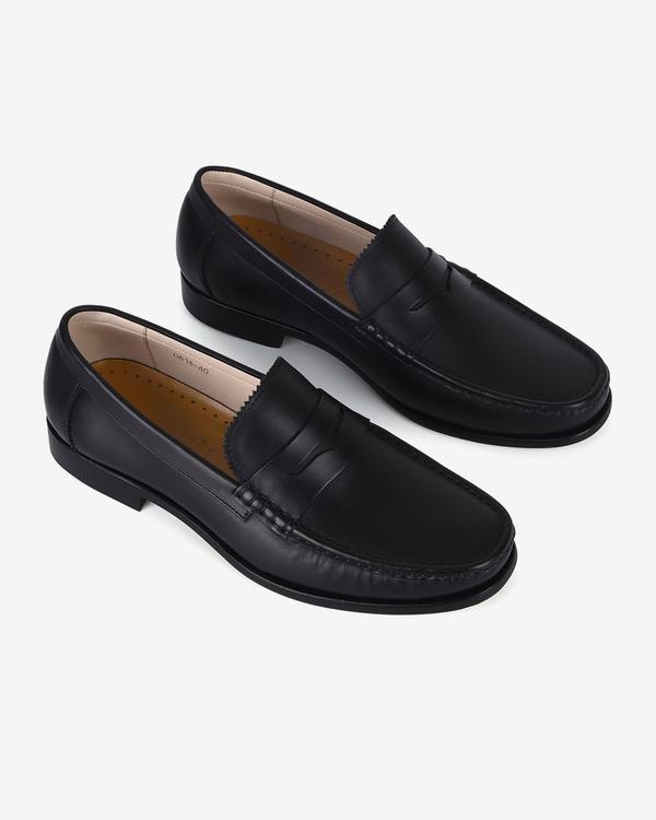 Giày lười nam Đông Hải thiết kế Penny Loafer da bò cao cấp  đế cao su cao 3cm dễ di chuyển - G0614