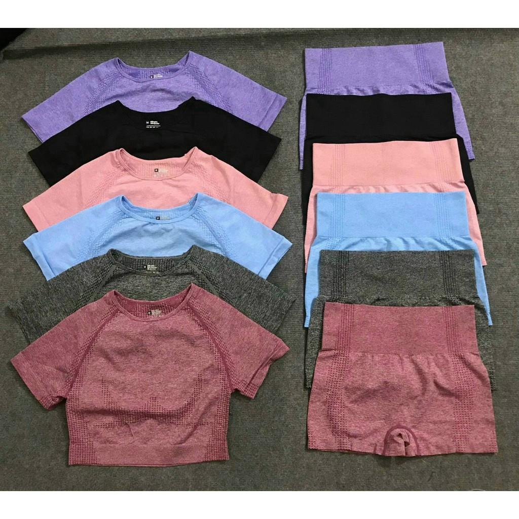 Set Đồ Tập Gym - Áo Croptop - Quần Đùi
