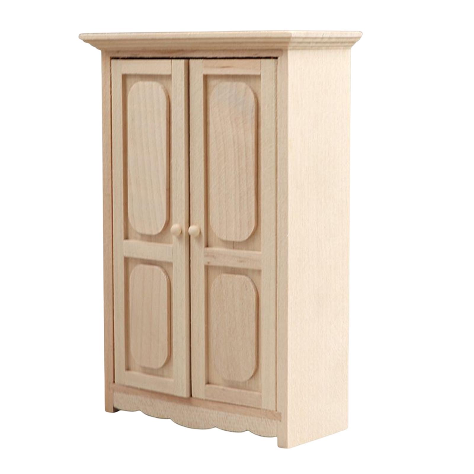 1:12 Dollhouse Furniture White Cabinet Room Bedroom Shelf