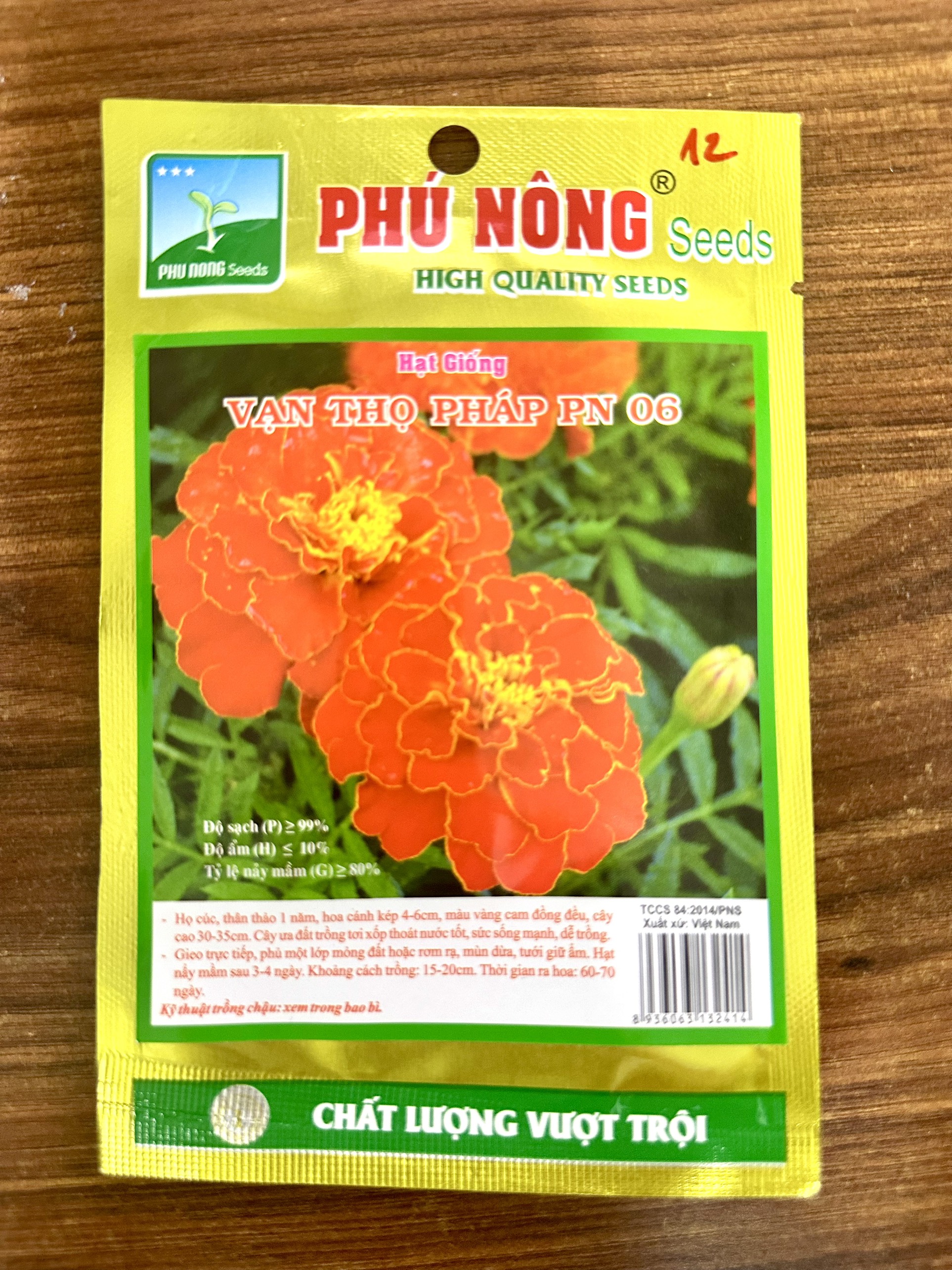 Hạt giống hoa vạn thọ pháp F1 Phú Nông dễ trồng