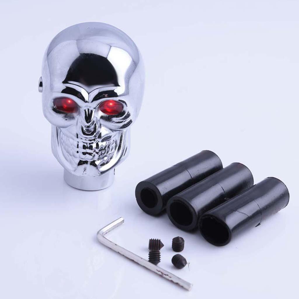 1x Blue LED Skull Universal Car Truck Manual Gear Stick Shifter Lever Knob