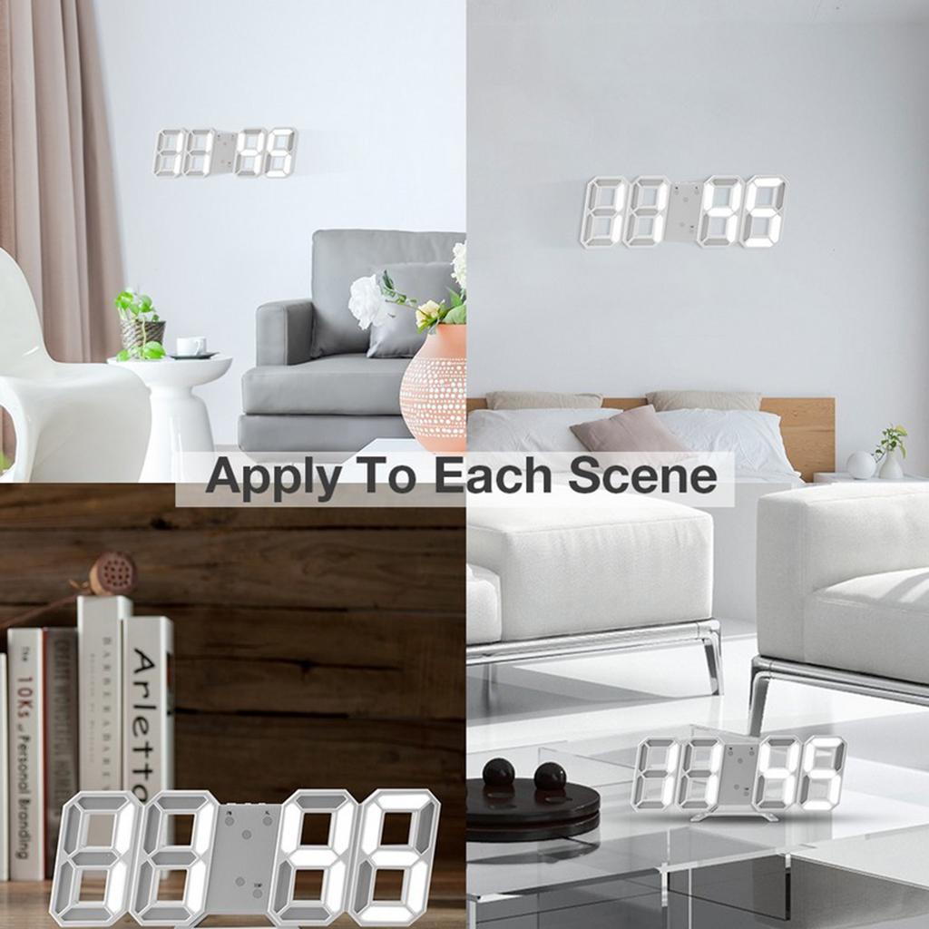 Number Clock Tabletop LED Alarm Clocks for Home Office