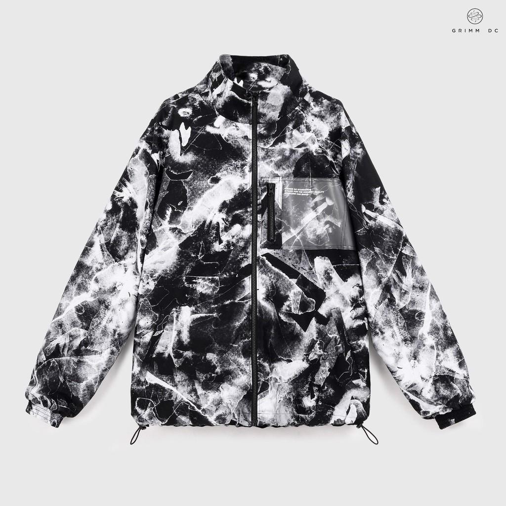 Áo khoác dù Tie-dye windbreaker Grimm DC 2 phối màu Xanh, Đen