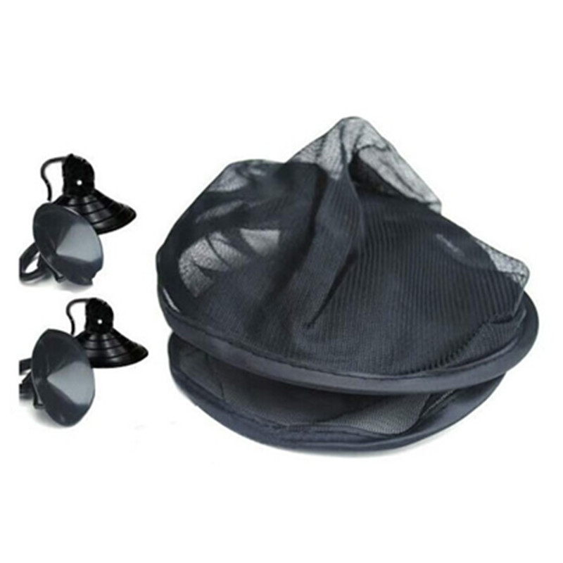 Bộ 4 tấm màn che nắng tròn lưới gấp gọn cho cửa sổ ô tô Gấp gọn-Giao họa tiết ngẫu nhiên