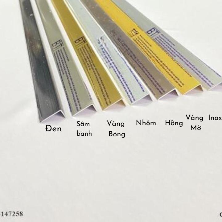 Nẹp nhôm L20x10, nẹp nhôm chữ L, nẹp L nhôm, nẹp kết thúc nhôm, nẹp trang trí, nẹp cầu thang, dễ thi công, dày 1li
