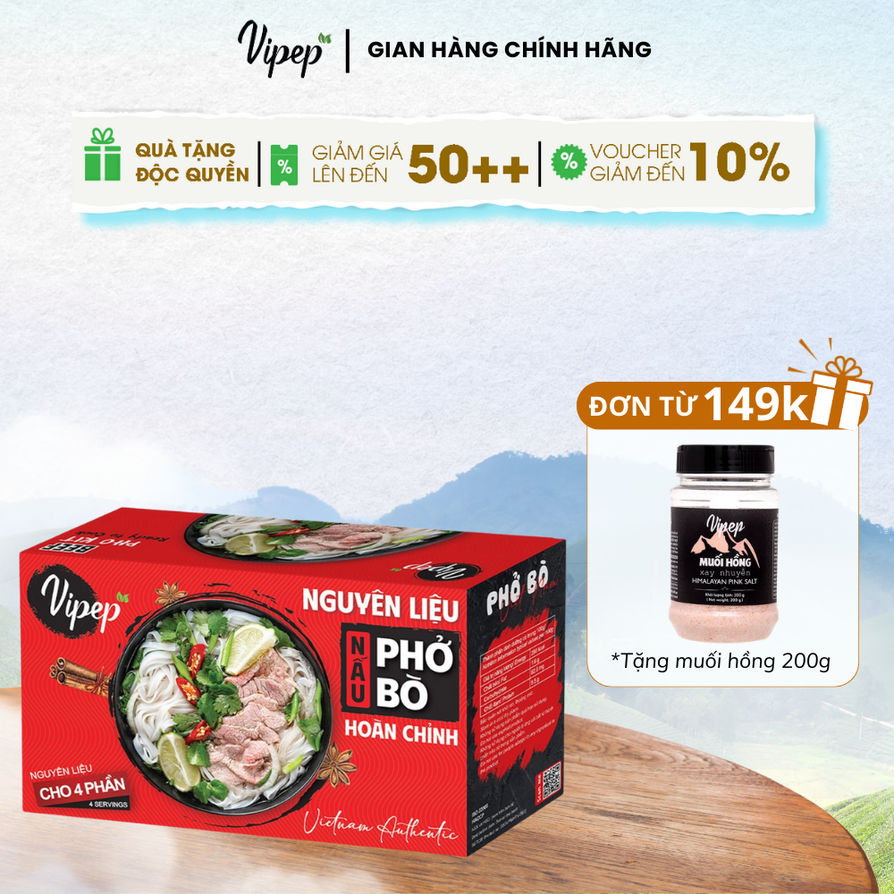 Nguyên Liệu Nấu Phở Bò Hoàn Chỉnh Vipep 320G - Gia vị Vipep