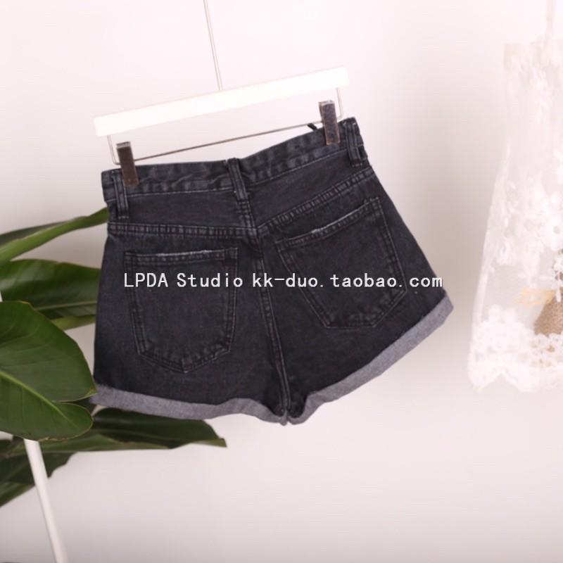 Quần short jean, quần đùi cạp cao, sooc Quảng Châu