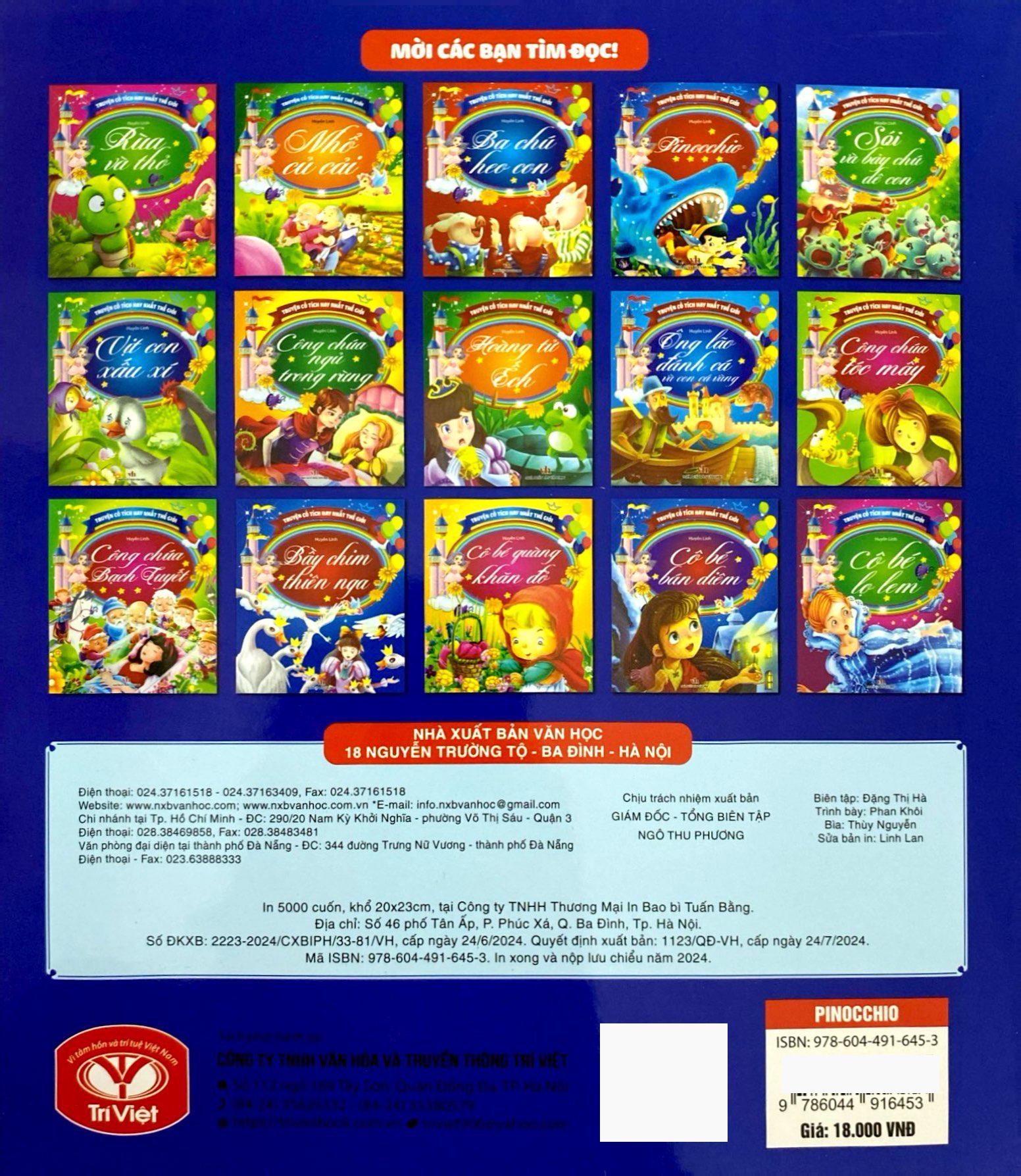 Sách - Truyện Cổ Tích Hay Nhất Thế Giới - Pinocchio