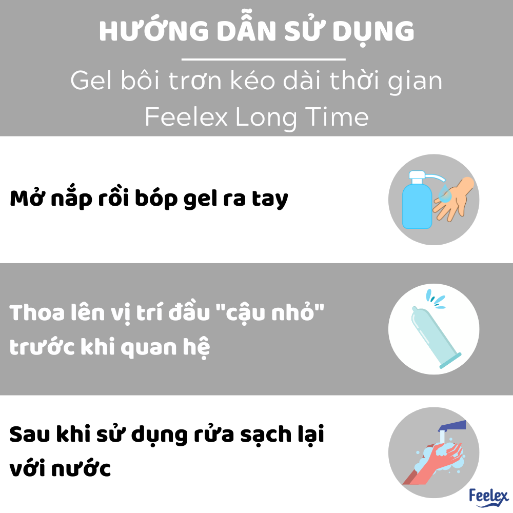 Gel bôi trơn kéo dài thời gian quan hệ Feelex Long Time tuýp 10g