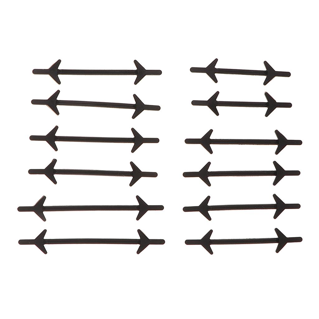 12pcs Lazy No Tie Shoelaces Elastic Silicone Shoe Laces For Running Sneaker