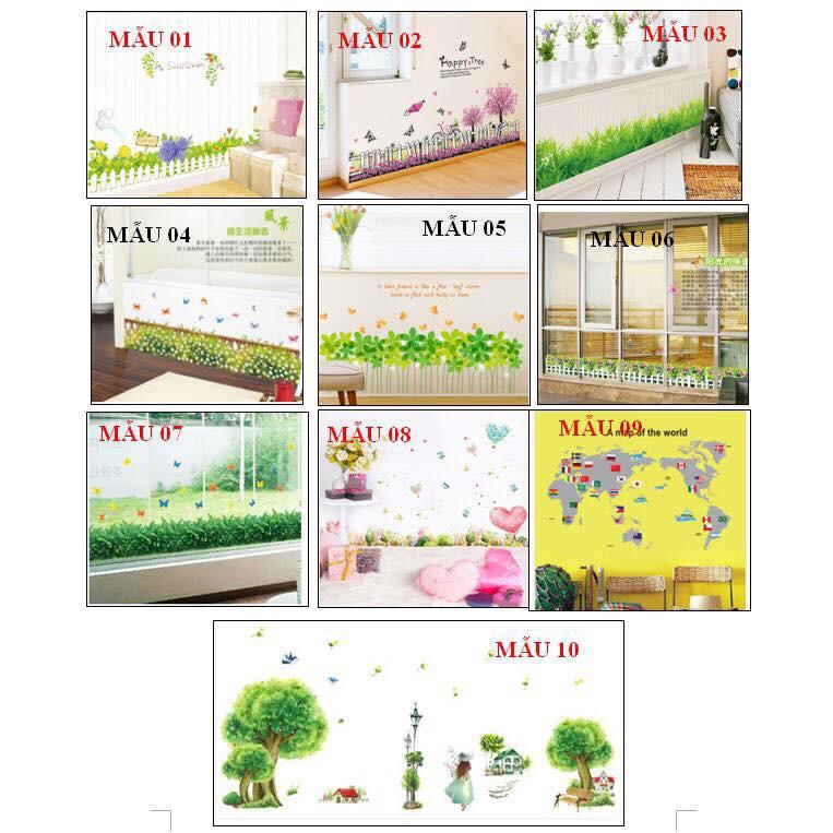 COMBO 4 TẤM DECAL TỰ CHỌN CHỐNG THẮM