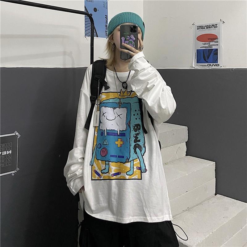 Áo thun dài tay BMO Máy Game phông Unisex nam nữ tee oversize form rộng pull Ulzzang Streetwear thu đông vải mềm