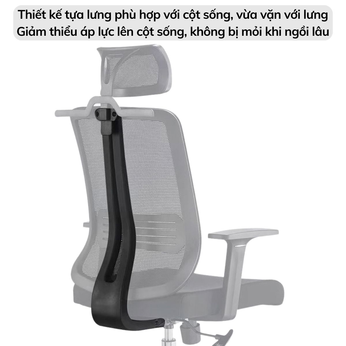 Ghế văn phòng ngả lưng 135 độ TIDO-GXTH-312-N ghế xoay làm việc khung lưới thoáng khí