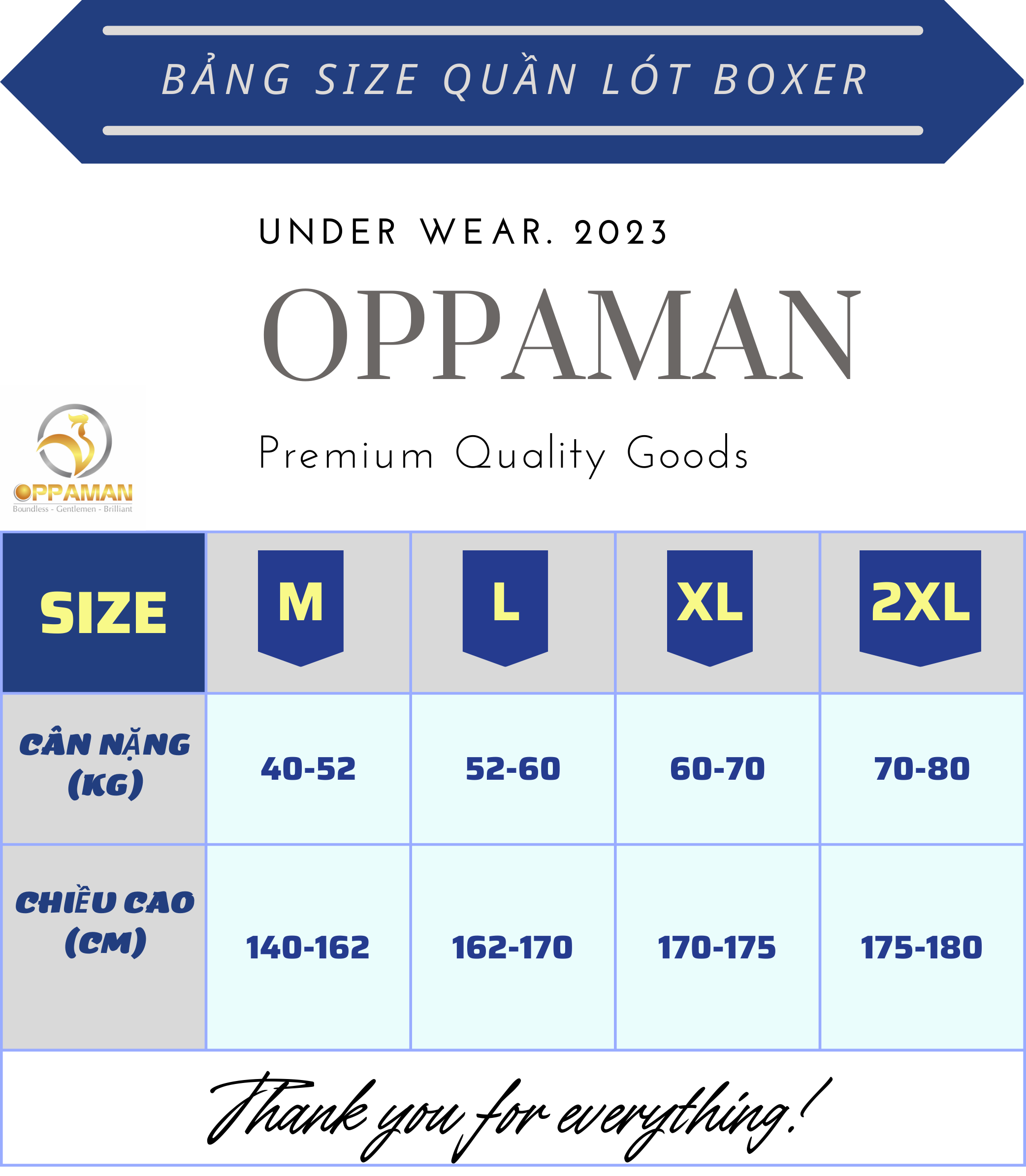 Quần lót nam Oppaman cotton thấm hút mát mẻ co giãn OX2