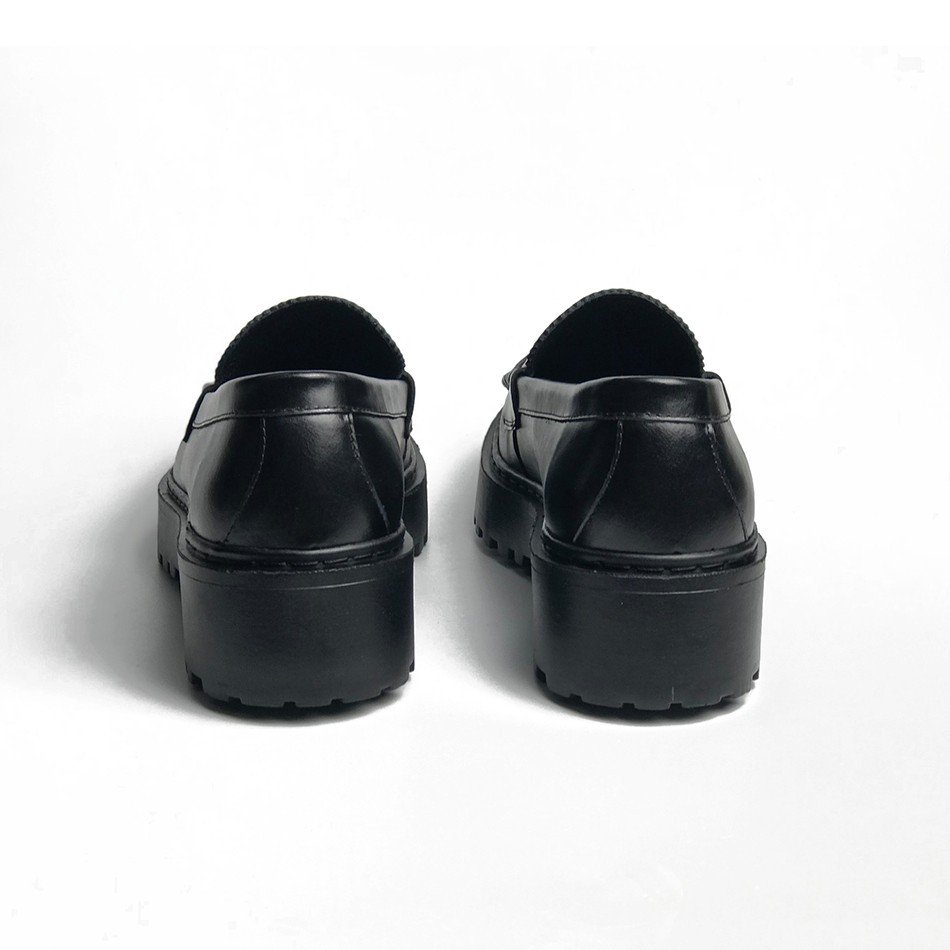 Giày tây lười Penny Loafer MAD Chunky Black & White công sở da bò cao cấp phong cách cá tính thời trang
