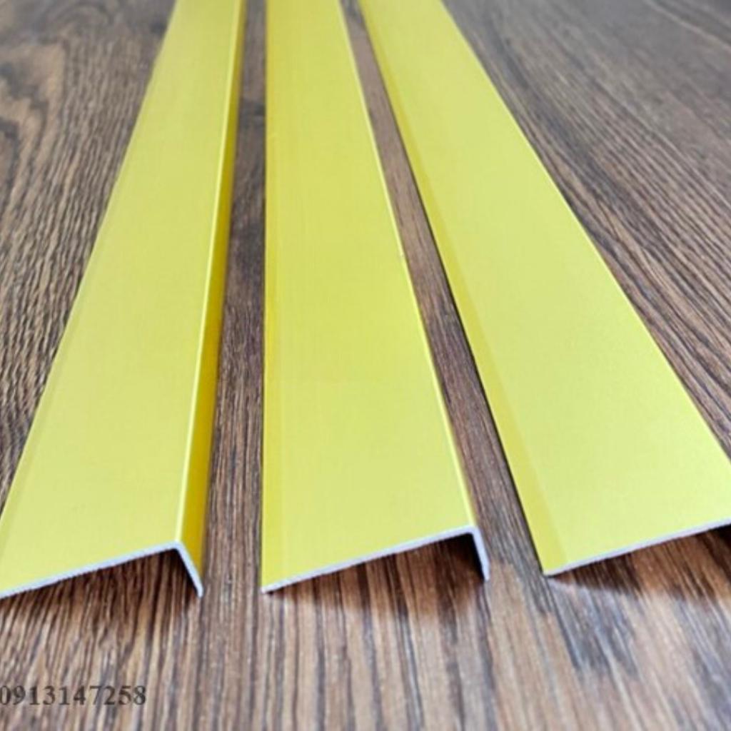 Nẹp nhôm L30x10, nẹp nhôm chữ L, nẹp L nhôm, nẹp kết thúc nhôm, nẹp trang trí sàn gỗ, nẹp cầu thang, dễ thi công dày 1li