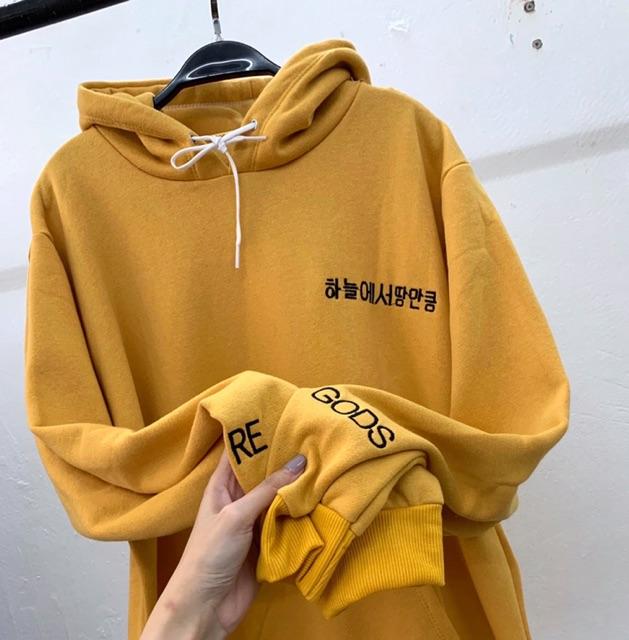 HOODIE UNISEX CHỮ HÀN MÃ 04 MÀU