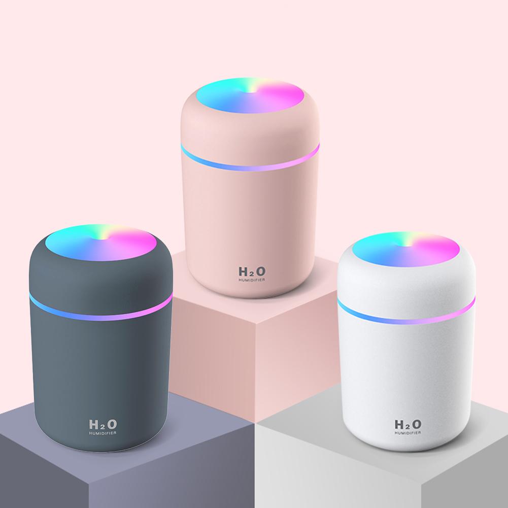 300Ml Máy Tạo Độ Ẩm Không Khí USB Siêu Âm Tinh Máy Khuếch Tán Tinh Dầu Lãng Mạn Mềm Ánh Sáng Máy Tạo Ẩm, Phun Sương Mini Thoáng Mát Phun Sương Tạo Máy Lọc