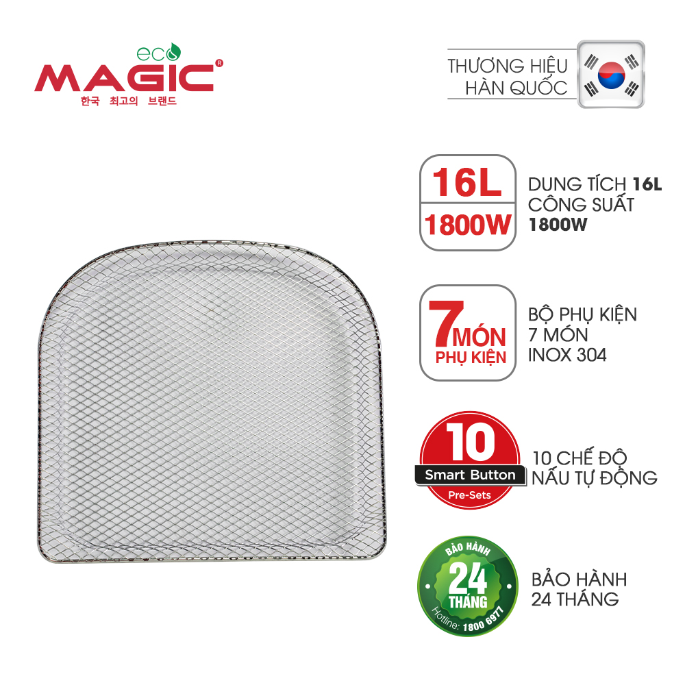 Nồi chiên không dầu kết hợp lò nướng Magic Eco M16 16L - Hàng chính hãng