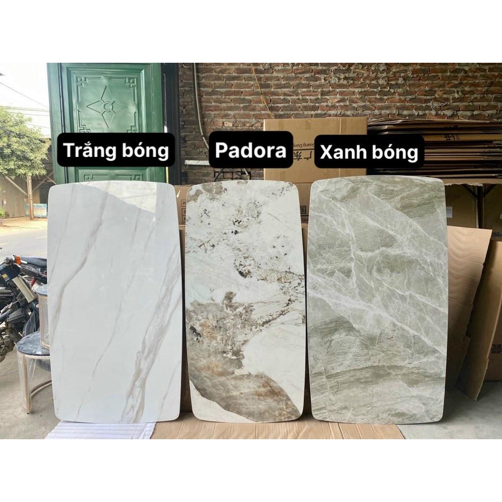 Bộ bàn ăn mặt đá ceramic bóng chân IL kết hợp cùng ghế Kevin