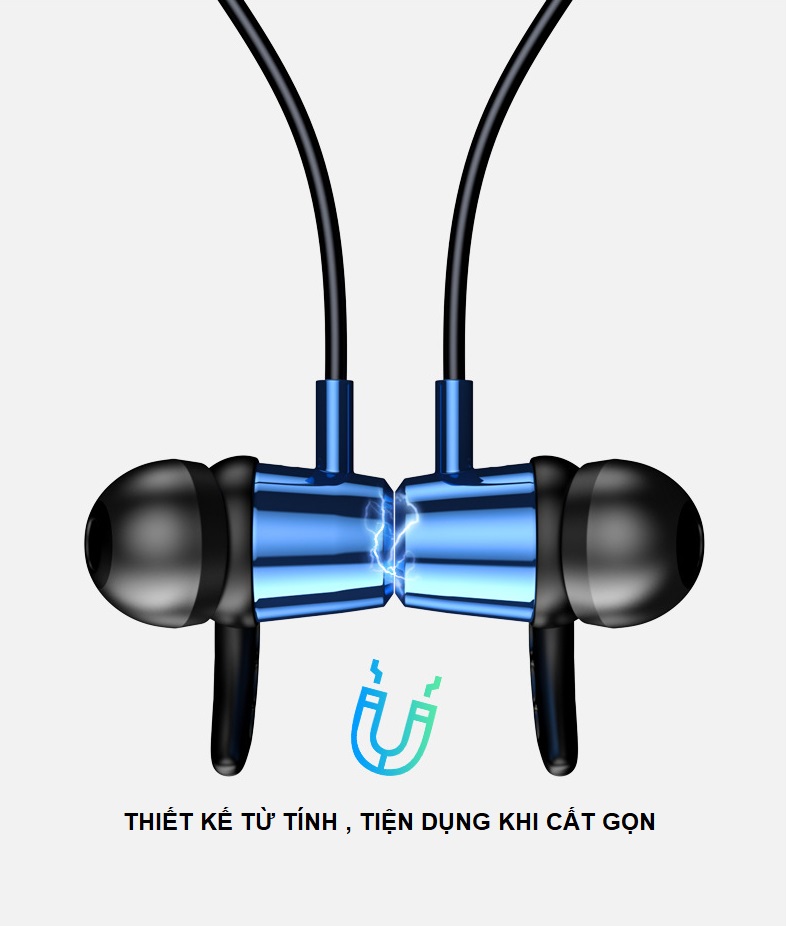 Tai Nghe Bluetooth 5.3 Thể Thao Quàng Cổ  , Âm Thanh Nổi  Hifi Stereo , Pin Khủng 3000mAh  Sử Dụng Liên Tục Lên Đến 100 Giờ