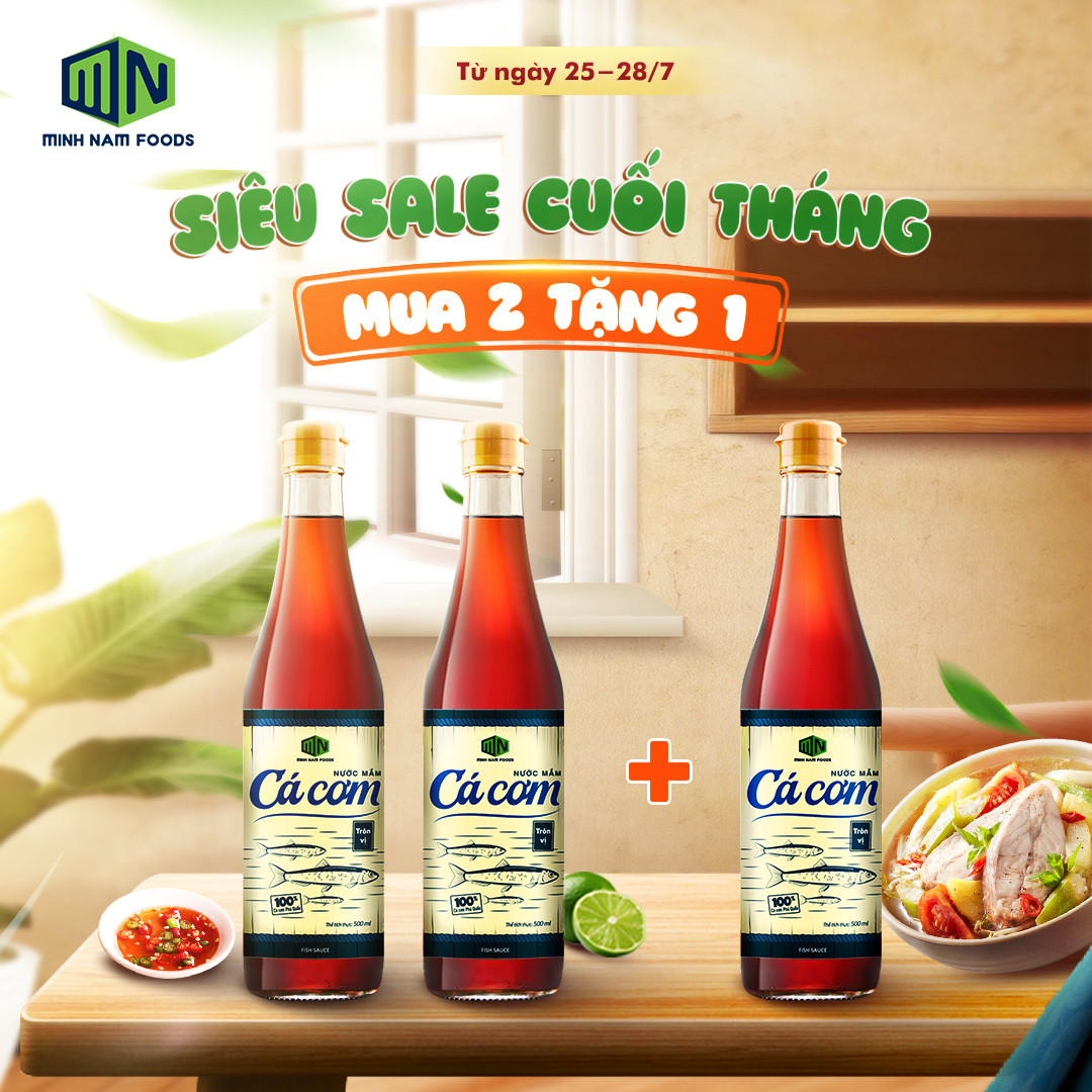 Nước Mắm Phú Quốc Cá Cơm Tròn Vị 500ML - Minh Nam Foods