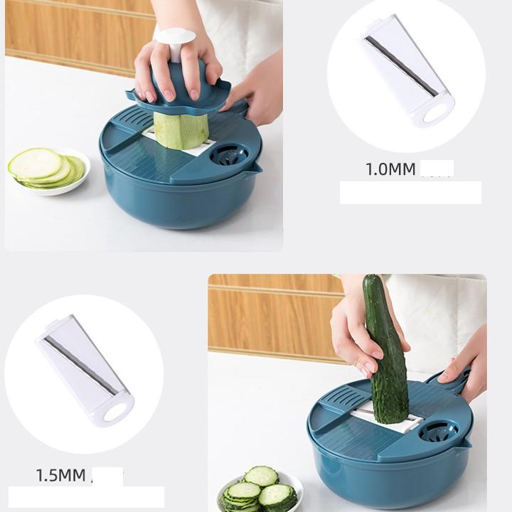 Dụng cụ bào cắt thái rau củ quả - 12 chức năng bào sợi, cắt nạo, thái lát
