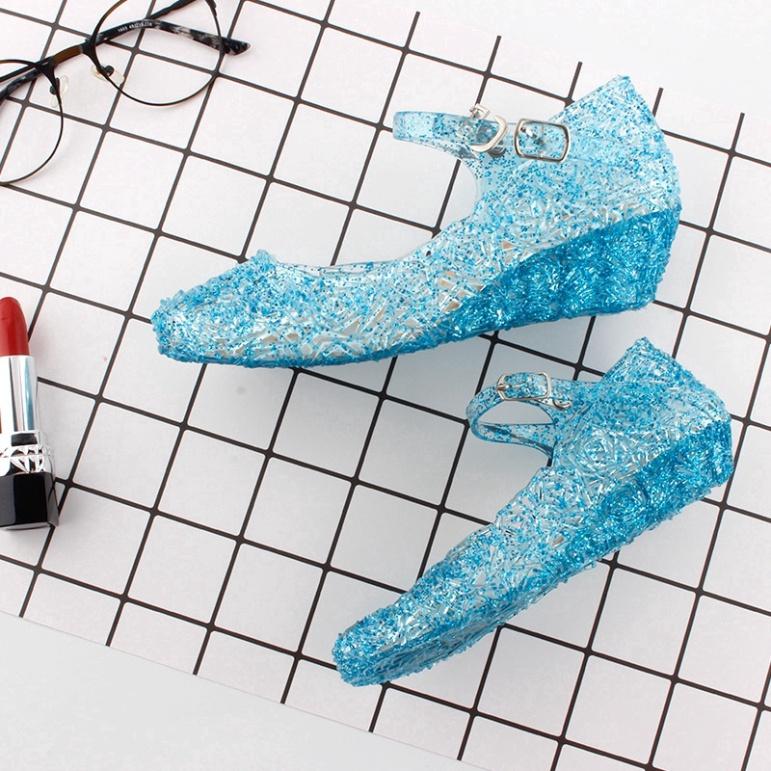 Cho Bé Giày sandal loại dẻo hóa trang công chúa Elsa trong Frozen 2 dành cho bé gái