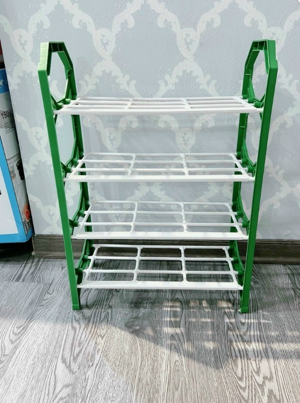 Kệ Để Giày Dép 4 Tầng Bằng Nhựa Có Thể Gấp Gọn- loại 1