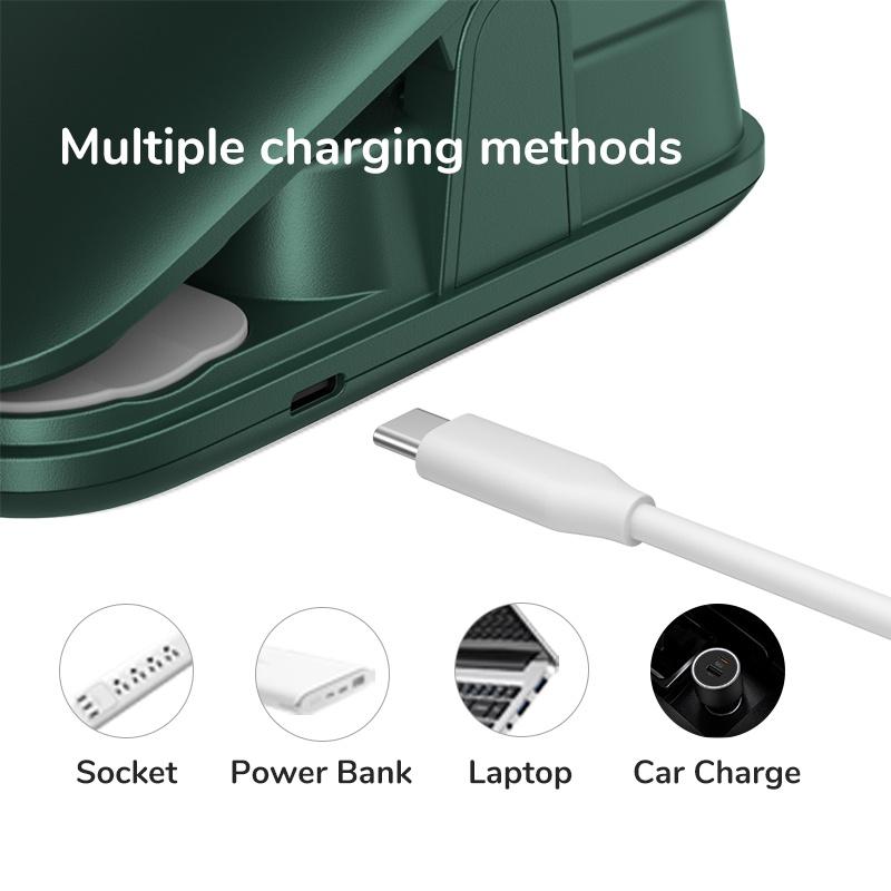 Quạt kẹp JISULIFE nhỏ gọn không tiếng ồn pin 8000 mAh cổng USB có thể sạc lại gắn xe đẩy-Hàng chính hãng