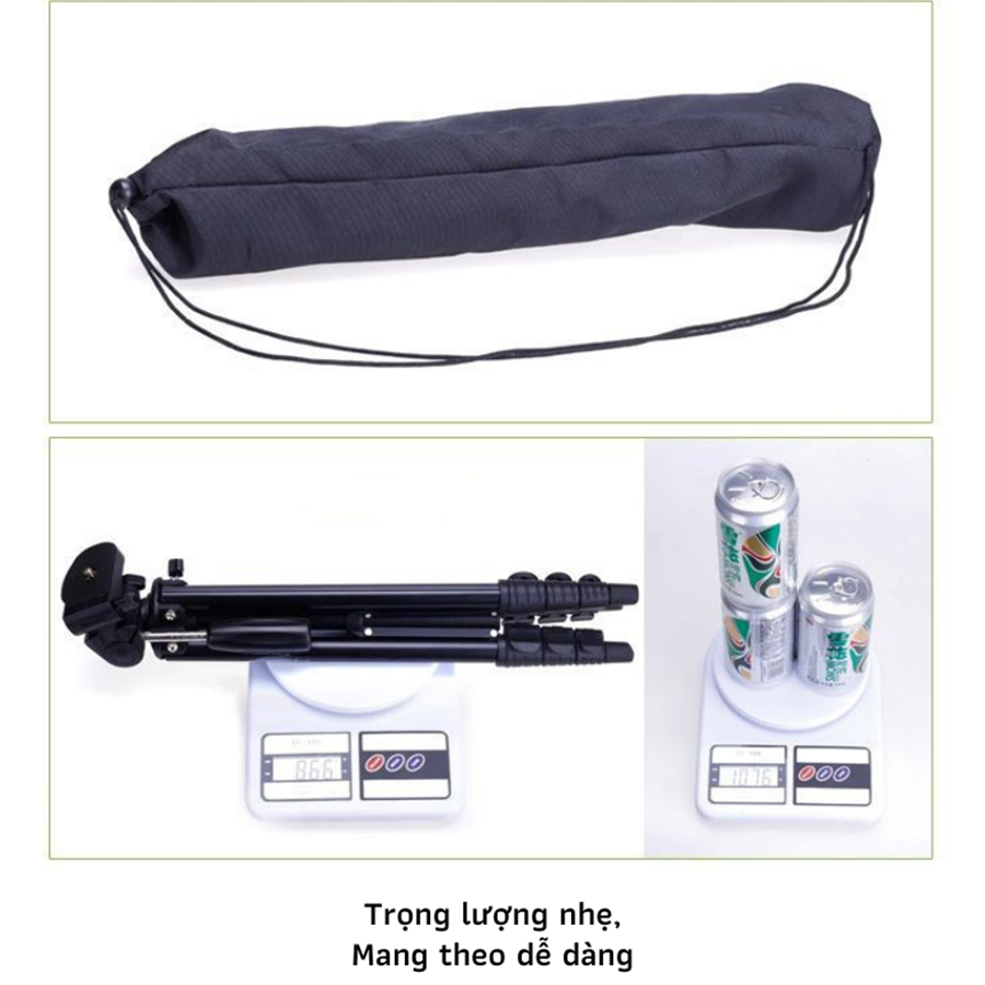 Chân Đế Tripod Cho Điện Thoại Và Máy Ảnh (Kèm Túi Đựng) - Chất Liệu Nhôm Cao Cấp, Gọn Nhẹ, Tiện Dụng Khi Đi Du Lịch [680]