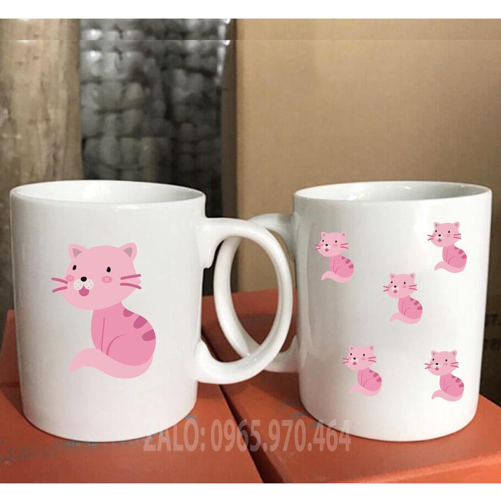 Ly Sứ Có Quai Họa Tiết Con MÈO Siêu Dễ Thương - In hình lên ly sứ, cốc theo yêu cầu của bạn - HÌNH LỚP, CÔNG TY