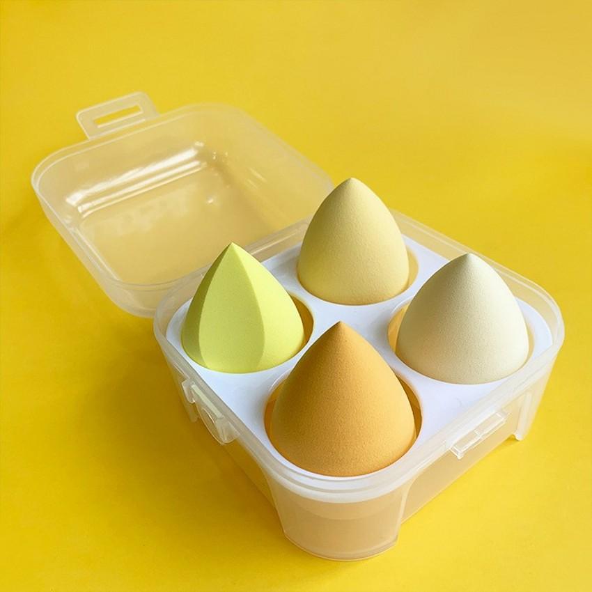 Set 4 Mút Trang Điểm Hình Trứng / Khô / Ướt Mềm Mại