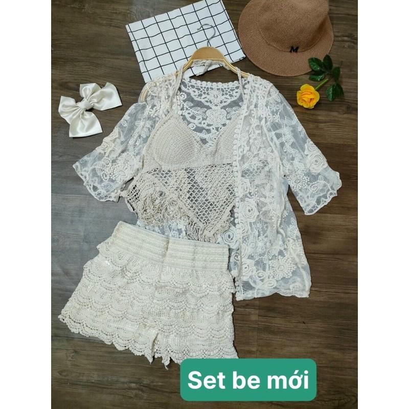 Set bộ đò bơi len móc sang chảnh có bán rời