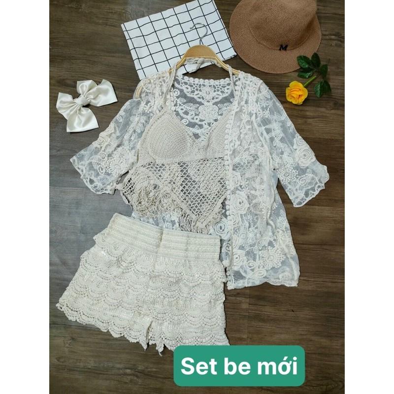 set bộ đò bơi len móc sang chảnh có bán rời