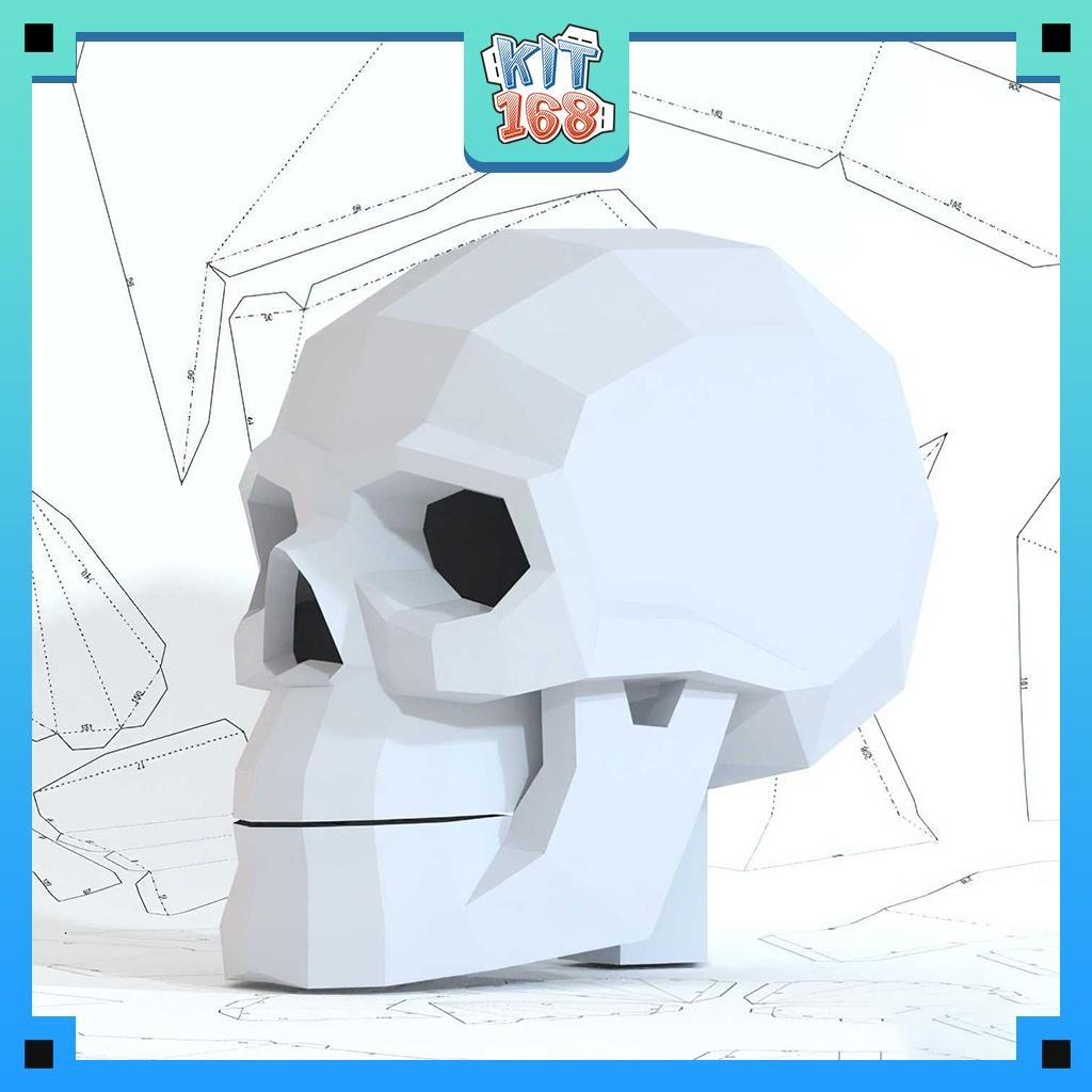Mô hình giấy đồ vật đồ chơi Đầu Lâu Skull