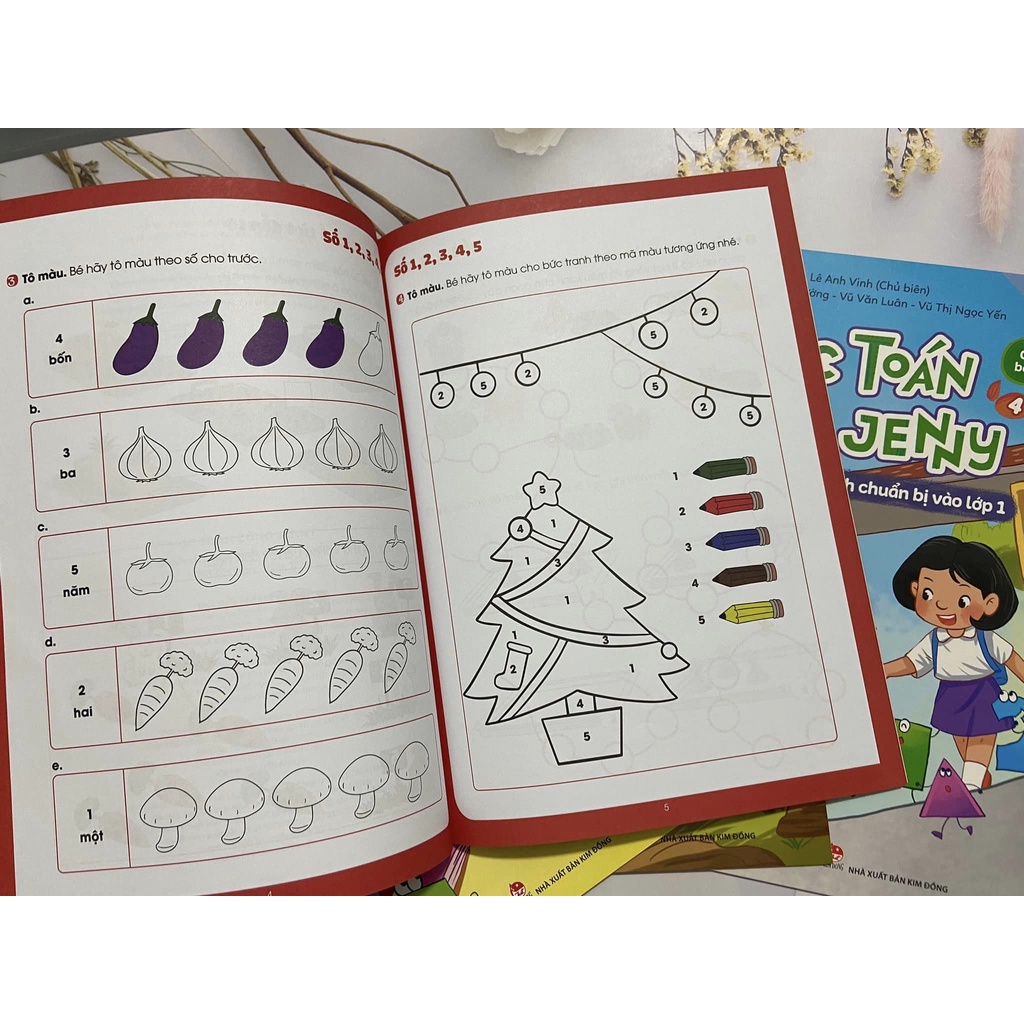 Combo Sách _ Học Toán cùng Jenny - dành cho học sinh chuẩn bị vào lớp 1 - Bộ Cơ bản
