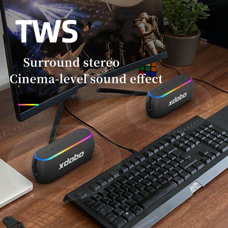 XDobo X8III 60W Loa Bluetooth di động ngoài trời Trụ cột không dây RGB Bass Loa 360 Stereo TWS Loa Caixa De Som Màu sắc: Đen