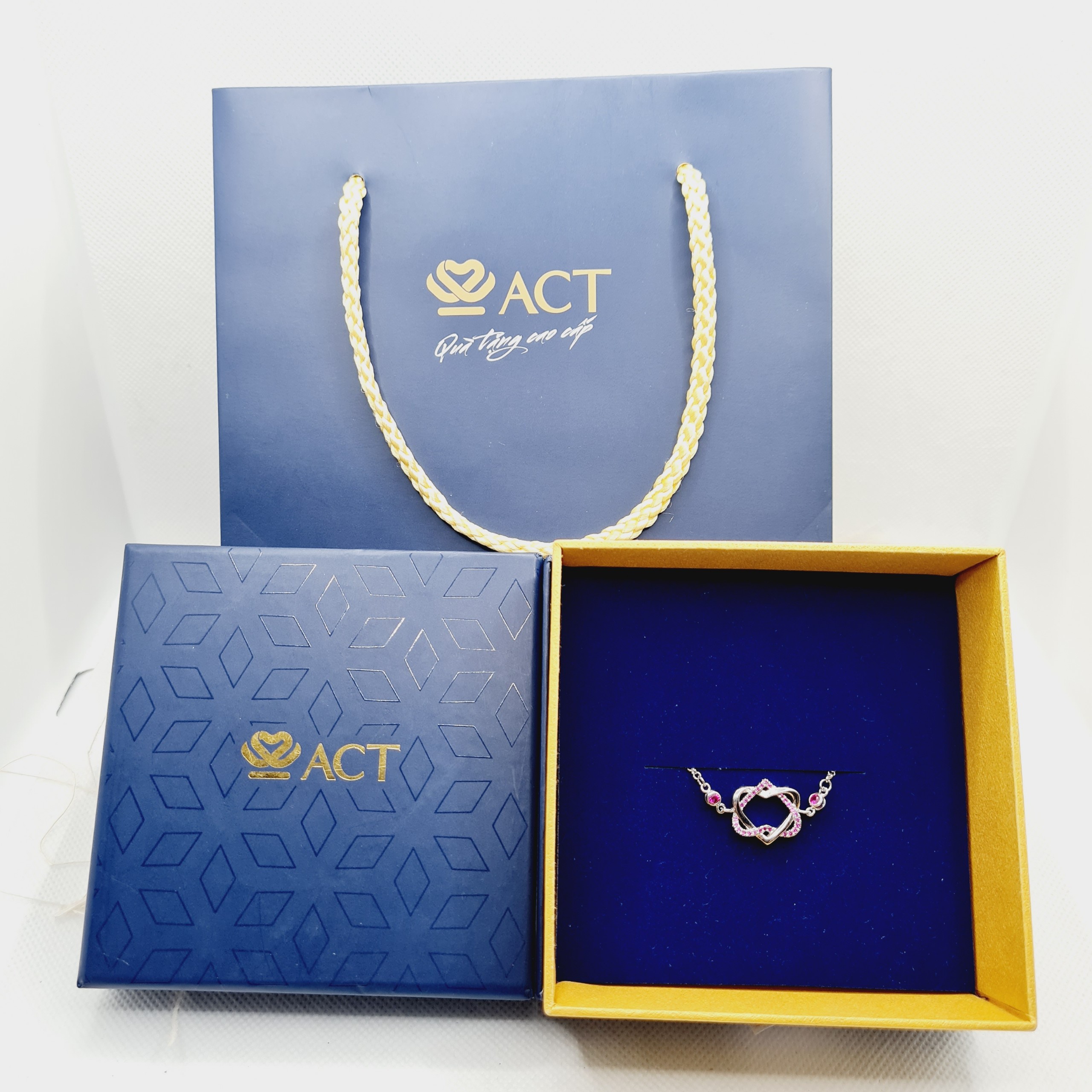 Lắc tay trái tim đôi chất liệu bạc 925 thời trang phụ kiện trang sức nữ sang trọng