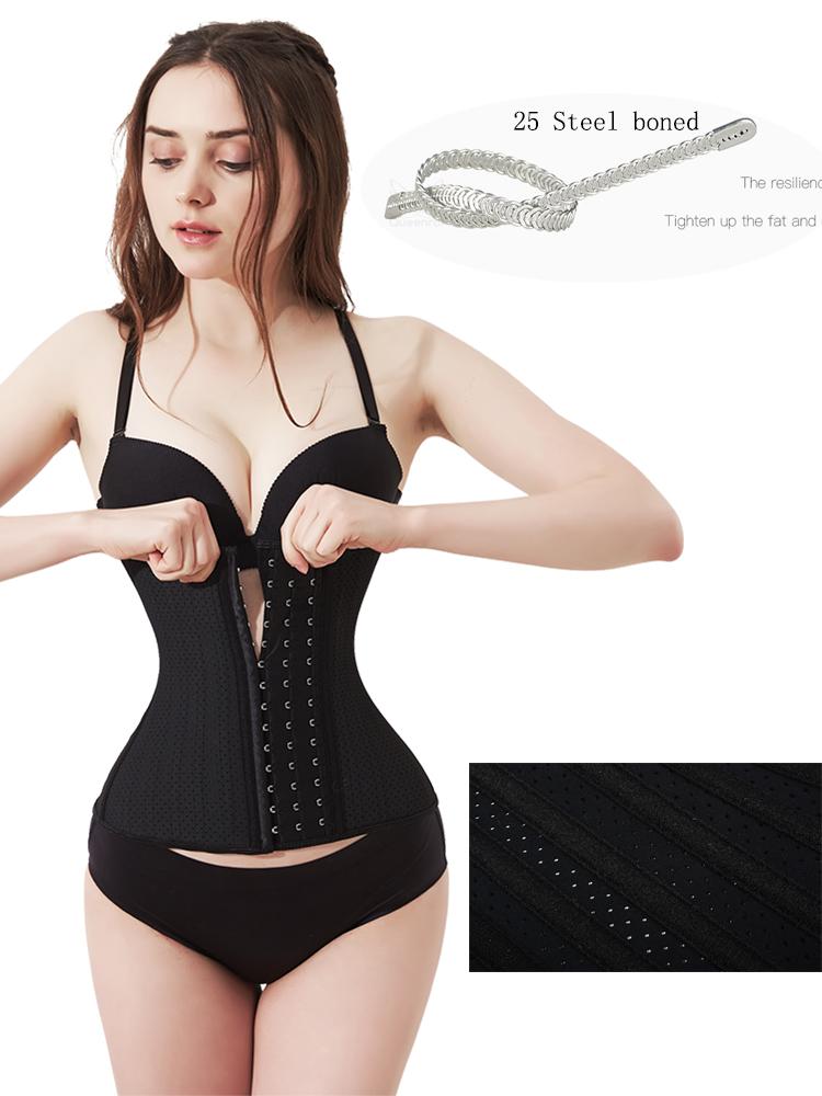 Cao Su Eo Huấn Luyện 25 Thép Boned Bụng Thon Gọn Dây Tập Toàn Thân Người Mẫu Dây Eo Cincher Chất Kết Dính Shaper Cao Su Áo Fajas