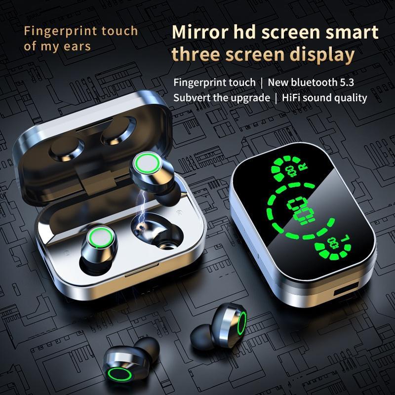 Tai Nghe Không Dây YD03 Tws Bluetooth 5.3 F9 5C Âm Thanh Nổi Trung Thực Chống Thấm Nước Có Micro Cho IOS Android