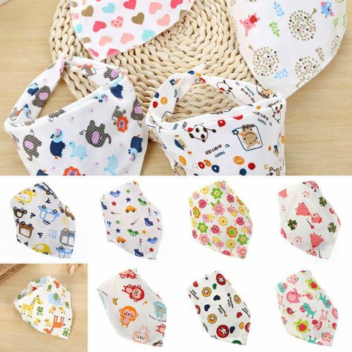 Combo 5 khăn yếm quàng cổ hai lớp tam giác cotton cho bé