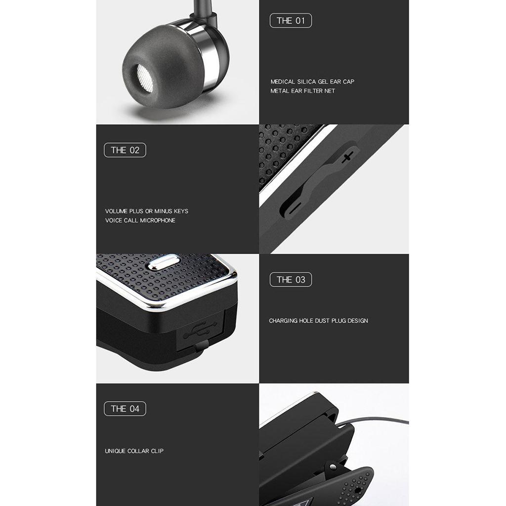Fineblue F970 Pro Clip-on Bluetooth Earphone Headphone with Mic for Business /Sport