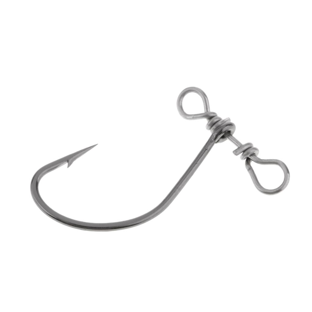 20pcs Down Shot Rig Hook for Fishing Lure Black Nickel Crank Lure Hooks